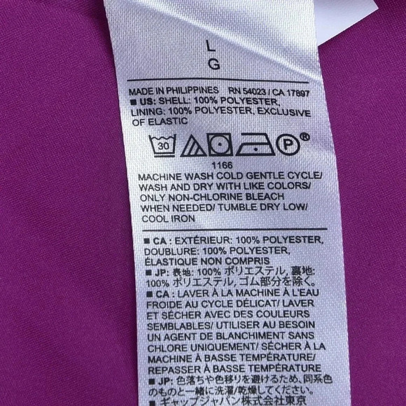 NWT  Banana Republic Factory Flutter Tie-Back Tank Top Blouse Magenta Size Large - Picture 14 of 14